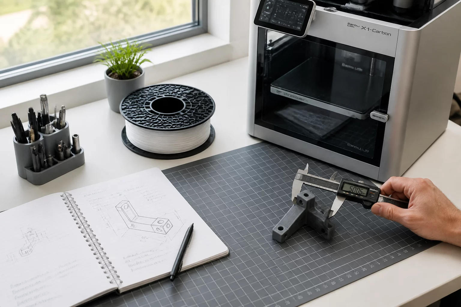 3D printing workstation setup for part analysis